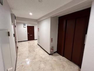 プラザ阿佐ヶ谷４０９号室　エレベータホールと通路